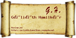 Góliáth Hamilkár névjegykártya